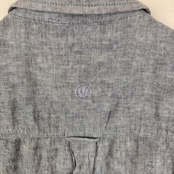 Fat Face Regular Fit Linen Cotton Blend Short Sleeve Button Down Shirt Small - Picture 5 of 8